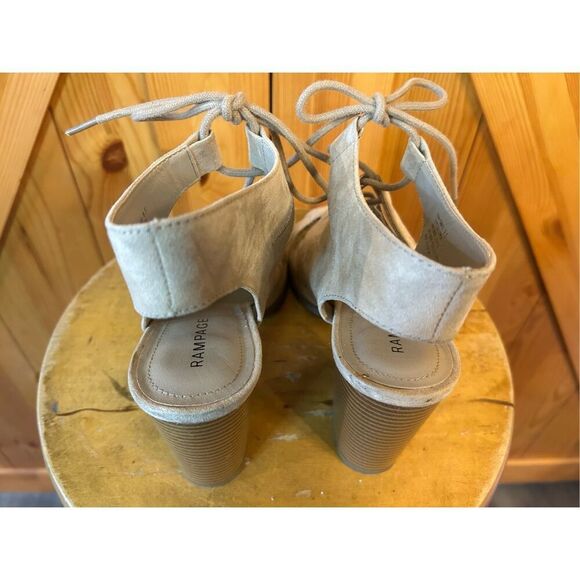 Rampage Women's Size 9.5 Emmie Strappy Heel Sandals Tan - Picture 5 of 10